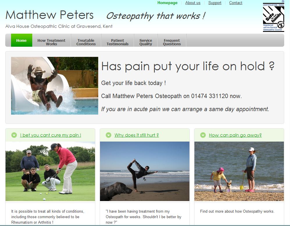 Osteopath.me.uk website
